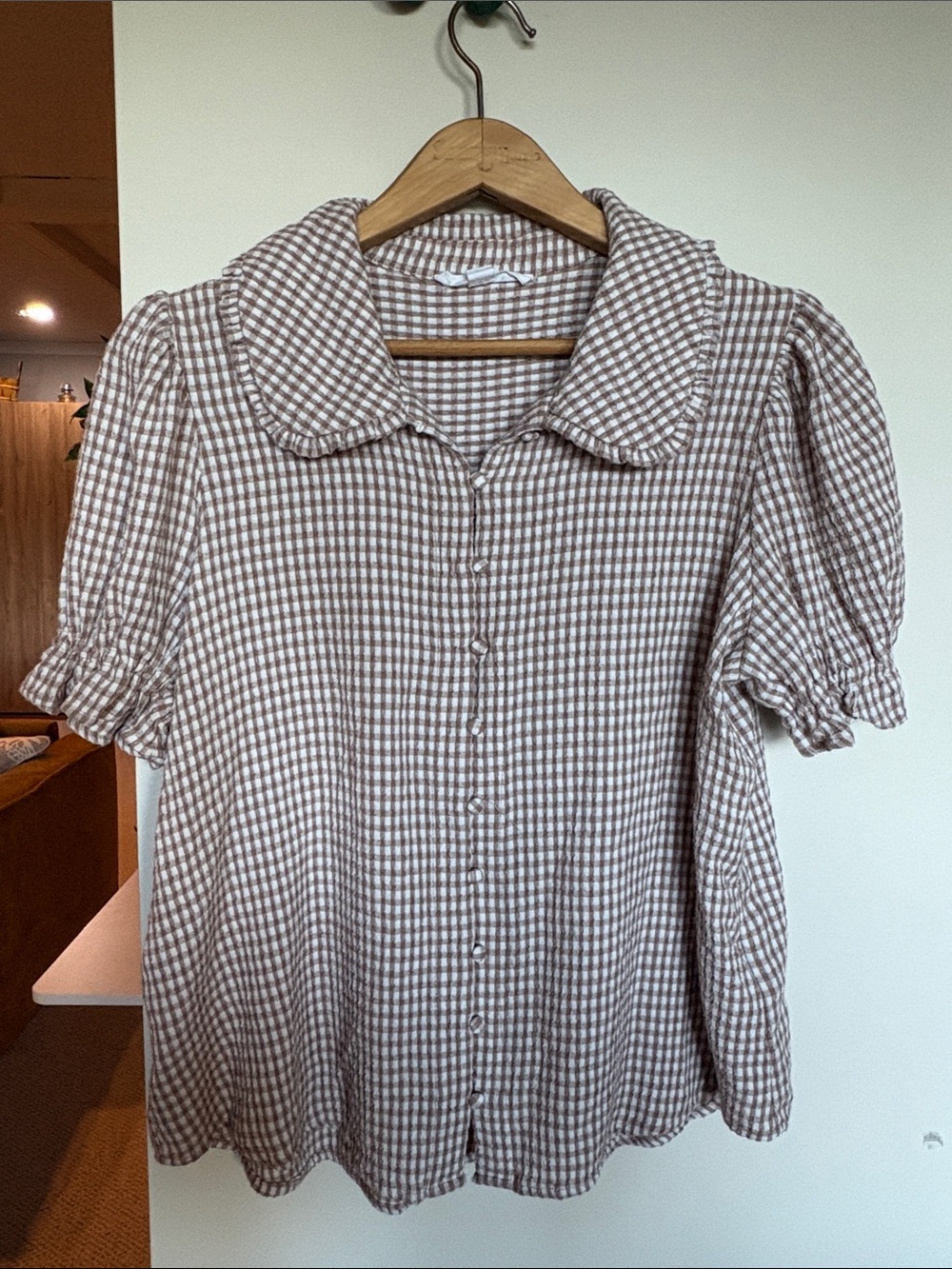 Jane + Delancey Gingham Blouse — Size M